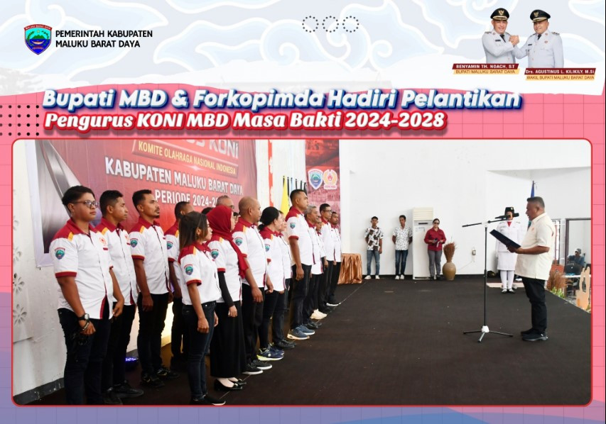 Hadiri Pelantikan Pengurus KONI MBD, Bupati Dorong Kesiapan Atlit Menuju Popmal 2026
